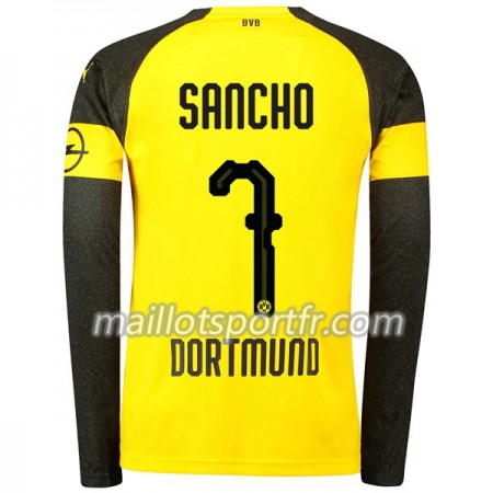 Maillot de Foot Borussia Dortmund Sancho 7 Domicile 2018/19 ML Maillot de Foot Borussia Dortmund Sancho 7 Domicile 2018/19 ML